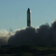 The rocket after lifting off.